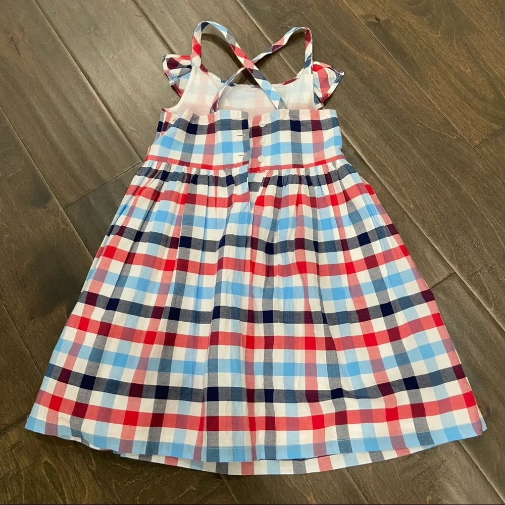 Tommy Bahama Red White and Blue Checkered Dress size 4T | 5T - Picture 3 of 6
